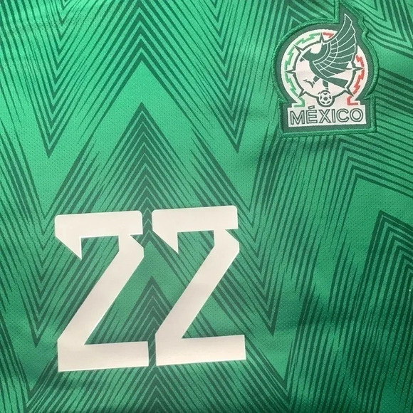 Mexico Lozano SoccerJersey & Shorts Set #22 Home 2022/23 Size Medium New - Picture 4 of 8